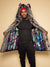 Man wearing Bart Cooper Grey Wolf Faux Fur Coat Artist Edition, front view 4