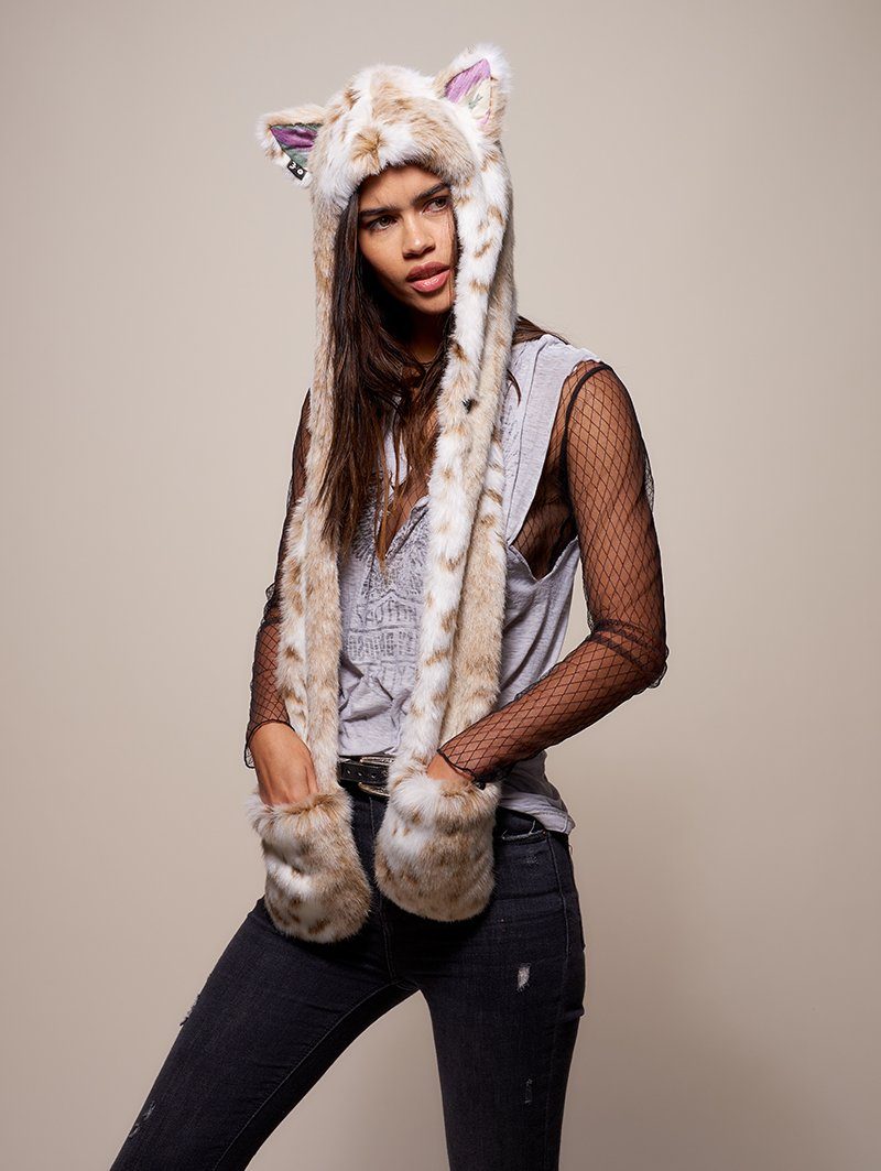 CE Siberian Snow Leopard SpiritHood | Faux Fur Accessories - SpiritHoods