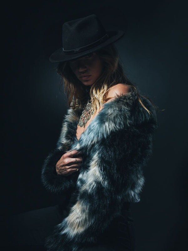 SpiritHoods® Official Website | Marble Fox Faux Fur Bomber SpiritHood