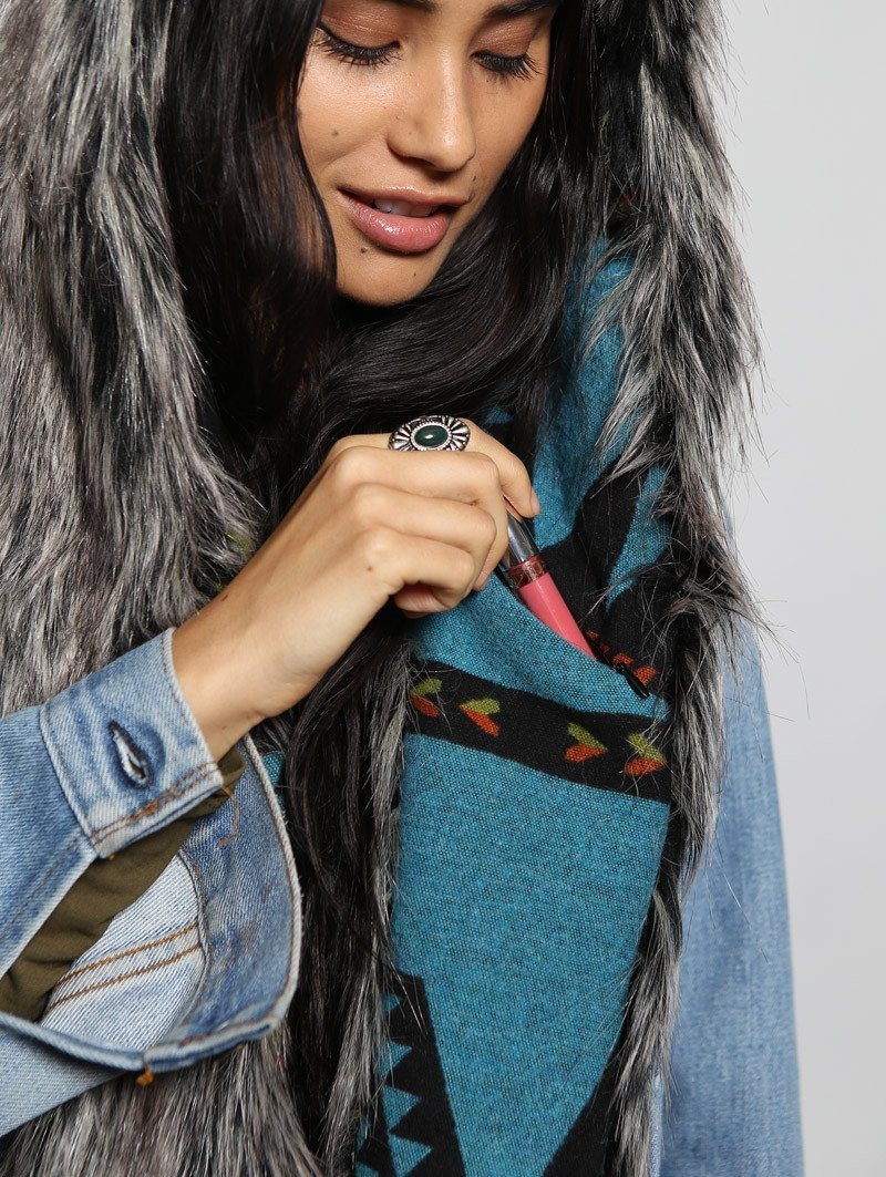 Interior Pocket on Mystic Silver Fox Italy SpiritHood 