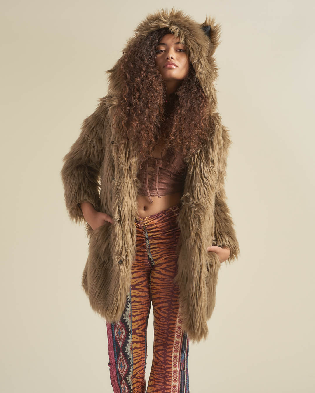 Ash Wolf Classic Faux Fur Coat | Women's