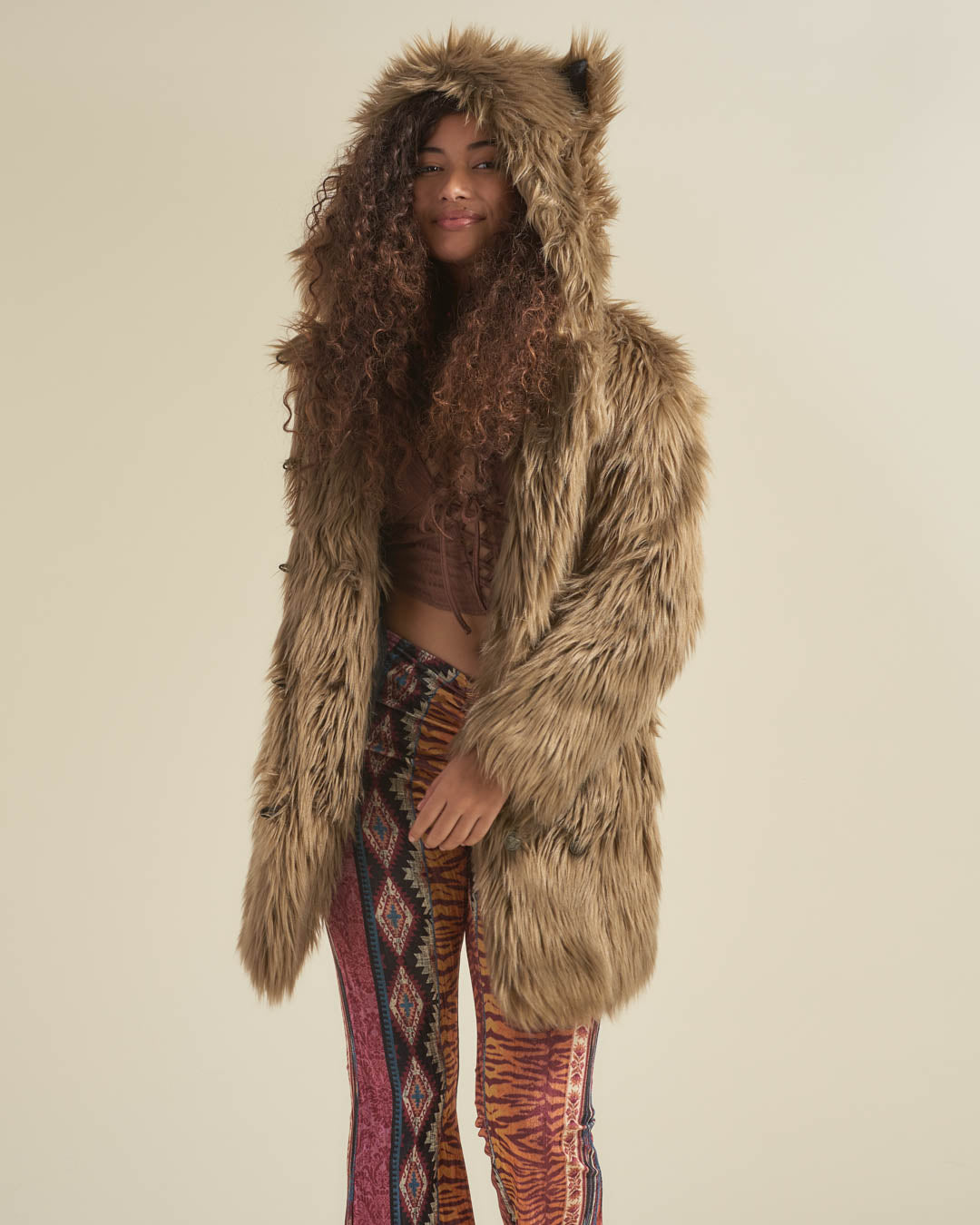 Ash Wolf Classic Faux Fur Coat | Women's