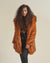 VAMP Wolf Artist Edition Faux Fur Coat with Hood on Female