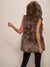 Back View of the Nighthawk Hooded Faux Fur Vest 
