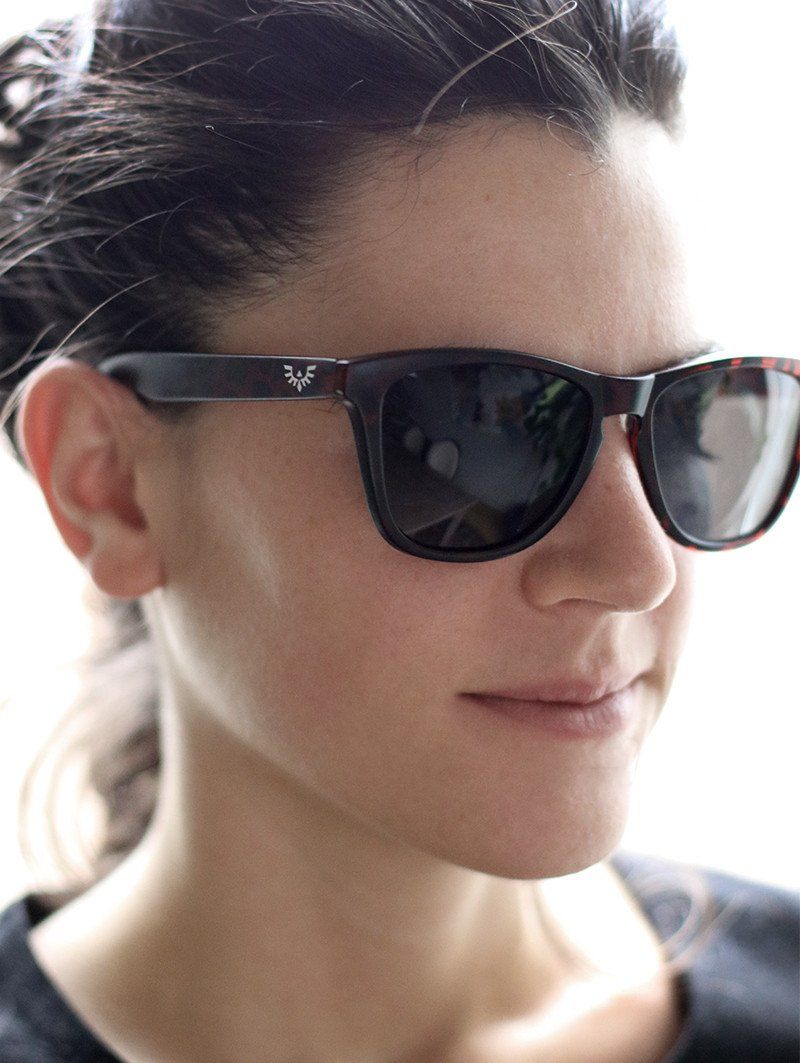 Tortoise Shell Sunglasses on Female Model