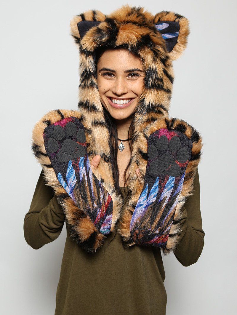 Brown and Black Tiger Collectors Edition SpiritHood on Female