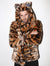 Tiger Faux Fur Coat with Hood on Male