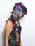 Woman wearing Unisex Feather Hooded Tank, side view 2