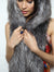 Hooded Faux Fur with Grey Fox OmbreMagic Design