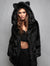 *Almost Purfect* Classic Black Panther Faux Fur Coat