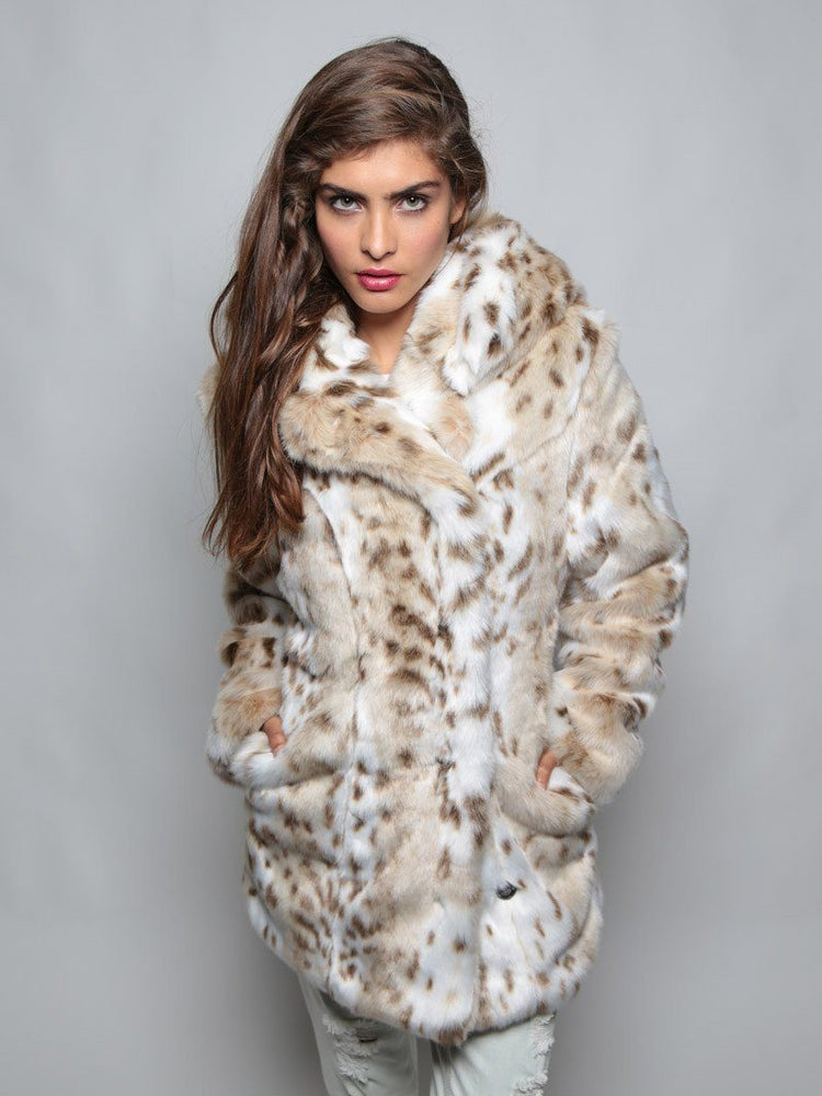 Classic Siberian Snow Leopard Faux Fur Coat | Timeless Elegance ...