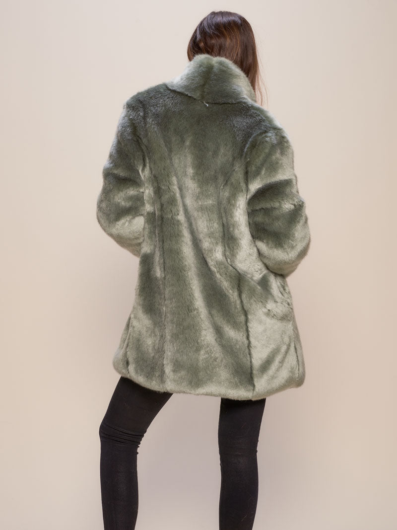 Hummingbird Luxe Faux Fur Coat with Collar