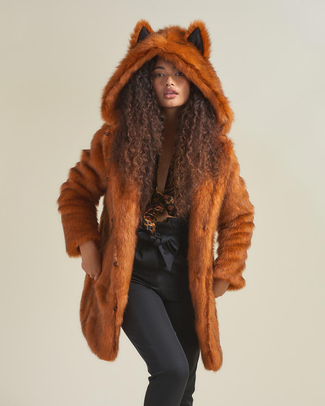 Artist Edition Vamp Wolf Faux Fur Coat Women s Classic Outerwear SpiritHoods