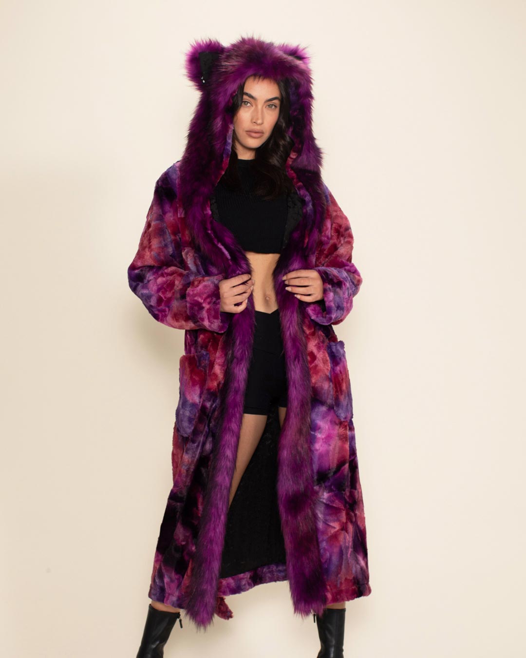 Purple Panther Classic Faux Fur Style Robe | Women's - SpiritHoods