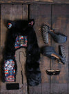 Unisex Black Cat Warrior HB3 Collectors Edition Faux Fur SpiritHood