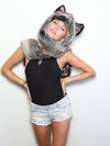 Grey Wolf Warrior Collectors Edition **UNISEX** Faux Fur with Hood on Female