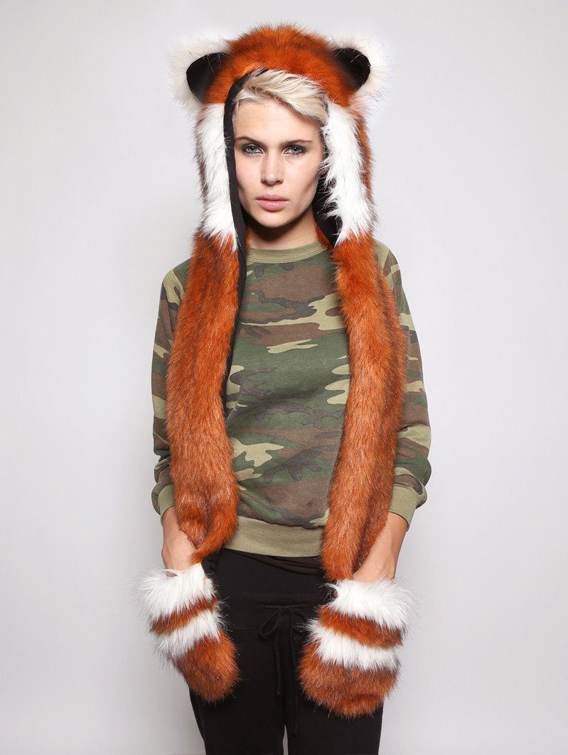 Red Panda SpiritHood on woman