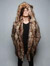 Man wearing Grizzly Faux Fur Coat, front view 3