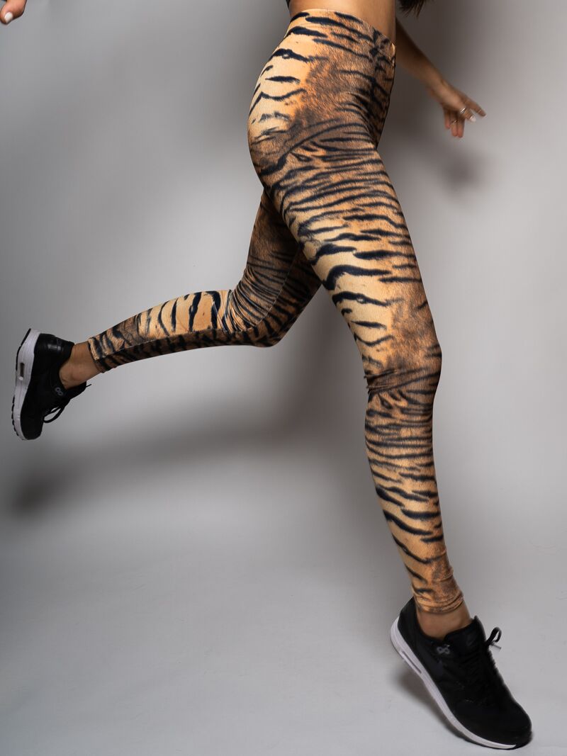Emerald Tiger Burnout Velvet High Rise Leggings | Women's