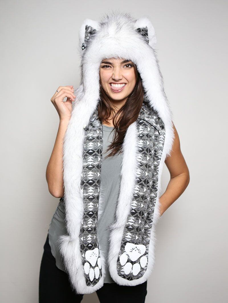 White Husky *Unisex* Collectors Edition SpiritHood on Female