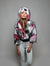 Female Wearing Hooded Open Crop SpiritHood