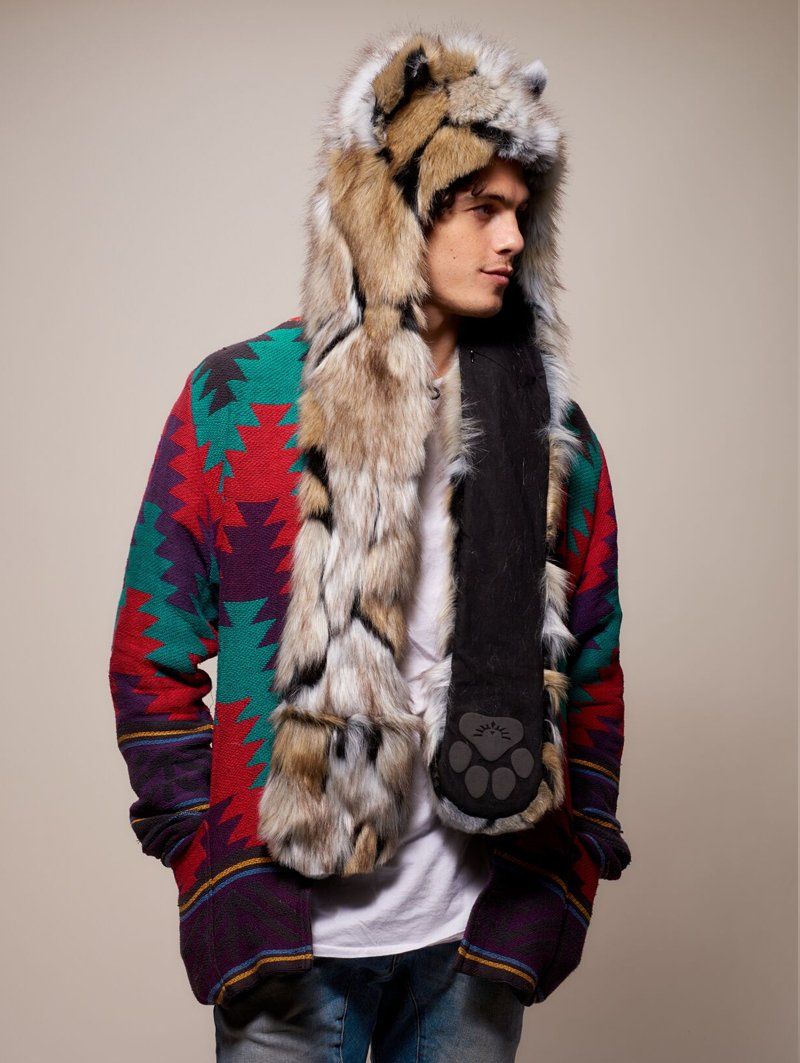Tan and Grey Wolverine CE SpiritHood on Male